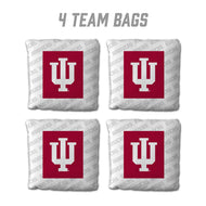Indiana Hoosiers Cornhole Bags  4 Pack - White