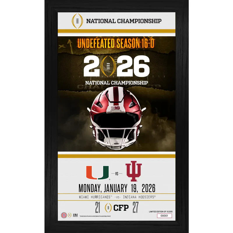 Indiana Hoosiers 2025-26 CFP National Champions Game Day Frame
