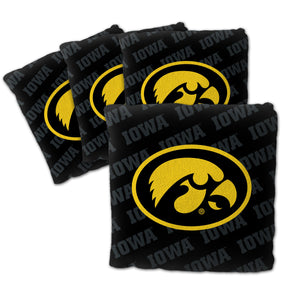 Iowa Hawkeyes Cornhole Bags  4 Pack - Black