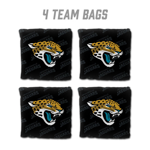 Jacksonville Jaguars Cornhole Bags 4 Pack - Black