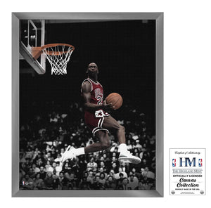 Michael Jordan Chicago Bulls Dunk Contest Framed Canvas - 16"x20"