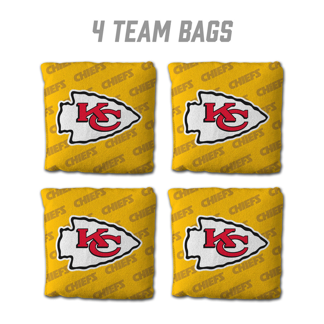 Kansas City Chiefs Cornhole Bags 4 Pack - Yellow