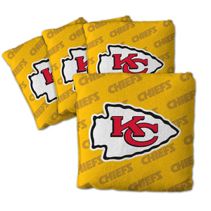 Kansas City Chiefs Cornhole Bags 4 Pack - Yellow
