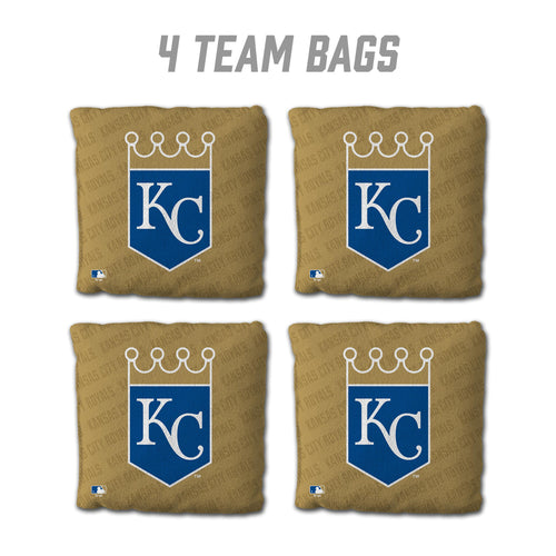 Kansas City Royals Cornhole Bags - 4 Pack - Gold