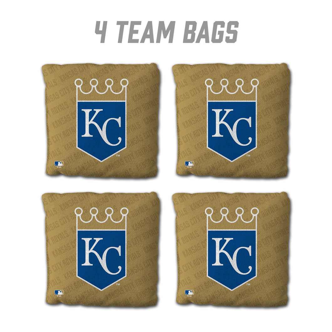 Kansas City Royals Cornhole Bags - 4 Pack - Gold