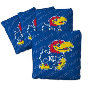 Kansas Jayhawks Cornhole Bags  4 Pack - Blue