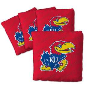 Kansas Jayhawks Cornhole Bags 4 Pack - Red