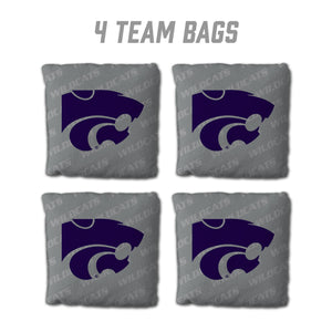 Kansas State Wildcats Cornhole Bags 4 Pack  - Gray