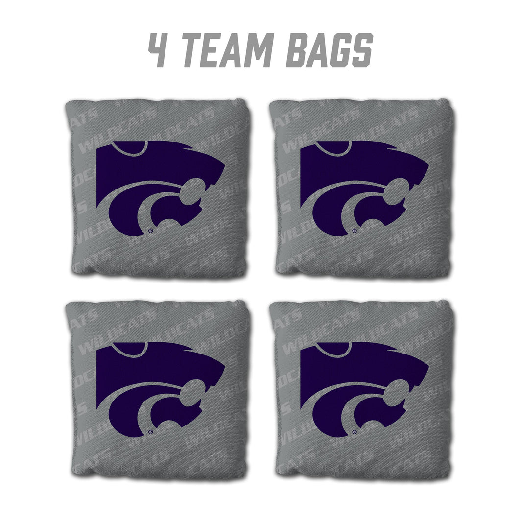 Kansas State Wildcats Cornhole Bags 4 Pack  - Gray