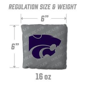 Kansas State Wildcats Cornhole Bags 4 Pack  - Gray