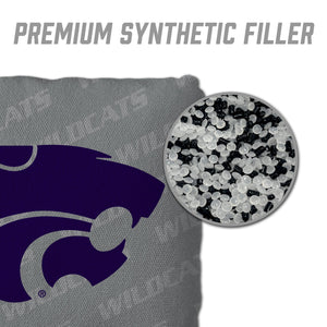 Kansas State Wildcats Cornhole Bags 4 Pack  - Gray