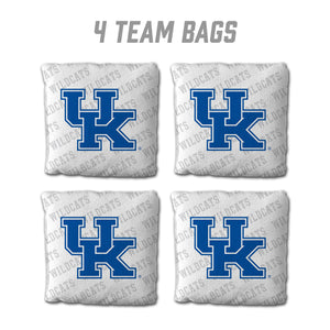 Kentucky Wildcats Cornhole Bags  4 Pack - White