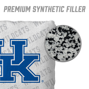 Kentucky Wildcats Cornhole Bags  4 Pack - White