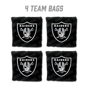 Las Vegas Raiders Cornhole Bags 4 Pack - Black