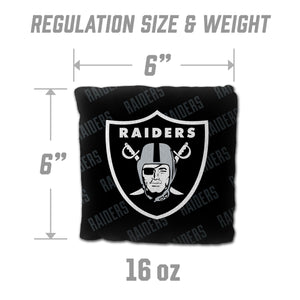 Las Vegas Raiders Cornhole Bags 4 Pack - Black
