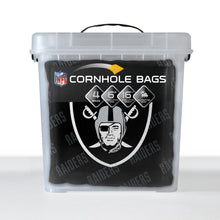 Las Vegas Raiders Cornhole Bags 4 Pack - Black