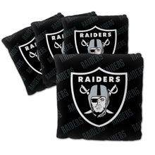 Las Vegas Raiders Cornhole Bags 4 Pack - Black