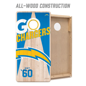 Los Angeles Chargers 2'x4' Cornhole Game with Bags