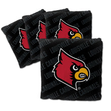 Louisville Cardinals Cornhole Bags  4 Pack - Black