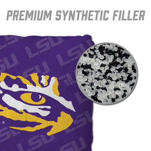 LSU Tigers Cornhole Bags  4 Pack - Purple