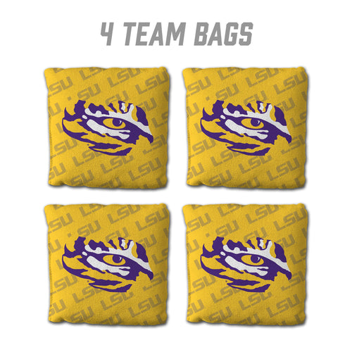 LSU Tigers Cornhole Bags  4 Pack - Yellow