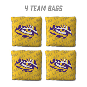 LSU Tigers Cornhole Bags  4 Pack - Yellow