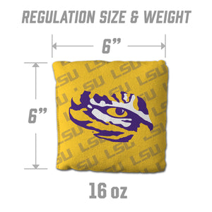 LSU Tigers Cornhole Bags  4 Pack - Yellow