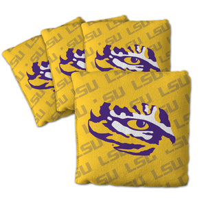 LSU Tigers Cornhole Bags  4 Pack - Yellow