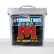 Maryland Terrapins Cornhole Bags  4 Pack - Black