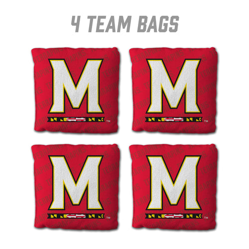 Maryland Terrapins Cornhole Bags  4 Pack - Red