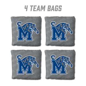 Memphis Tigers Cornhole Bags  4 Pack - Gray