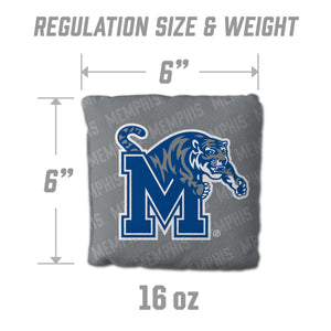 Memphis Tigers Cornhole Bags  4 Pack - Gray