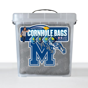 Memphis Tigers Cornhole Bags  4 Pack - Gray