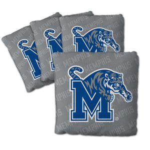 Memphis Tigers Cornhole Bags  4 Pack - Gray