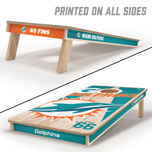 Miami Dolphins 2'x4' Cornhole Game with Bags