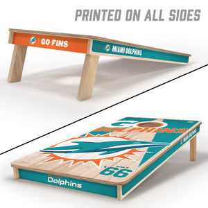 Miami Dolphins 2'x4' Cornhole Game with Bags