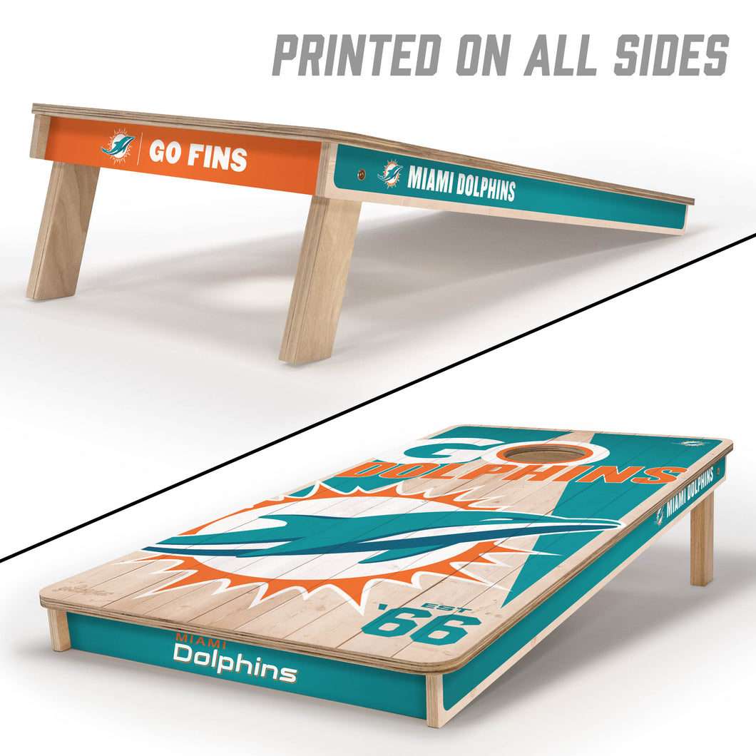 Miami Dolphins 2'x4' Cornhole Game with Bags