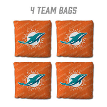 Miami Dolphins Cornhole Bags 4 Pack - Orange