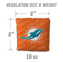 Miami Dolphins Cornhole Bags 4 Pack - Orange