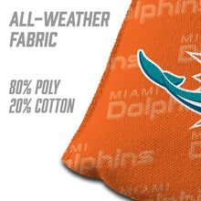 Miami Dolphins Cornhole Bags 4 Pack - Orange