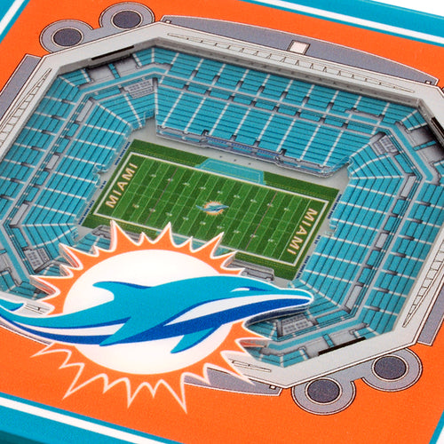 Miami Dolphins 3D StadiumViews Coaster Set