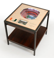 Miami Hurricanes 25-Layer StadiumViews Lighted End Table - Hard Rock Stadium