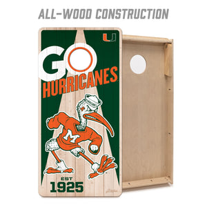 Miami Hurricanes 2'x4' Cornhole Game with Bags