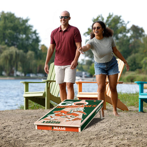 Miami Hurricanes 2'x4' Cornhole Game with Bags