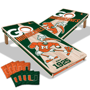 Miami Hurricanes 2'x4' Cornhole Game with Bags