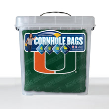 Miami Hurricanes Cornhole Bags  4 Pack - Green