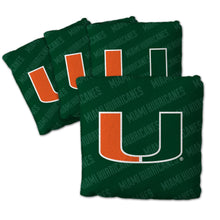 Miami Hurricanes Cornhole Bags  4 Pack - Green