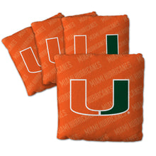 Miami Hurricanes Cornhole Bags 4 Pack - Orange