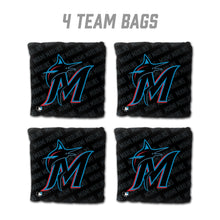 Miami Marlins Cornhole Bags - 4 Pack - Black