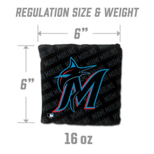 Miami Marlins Cornhole Bags - 4 Pack - Black